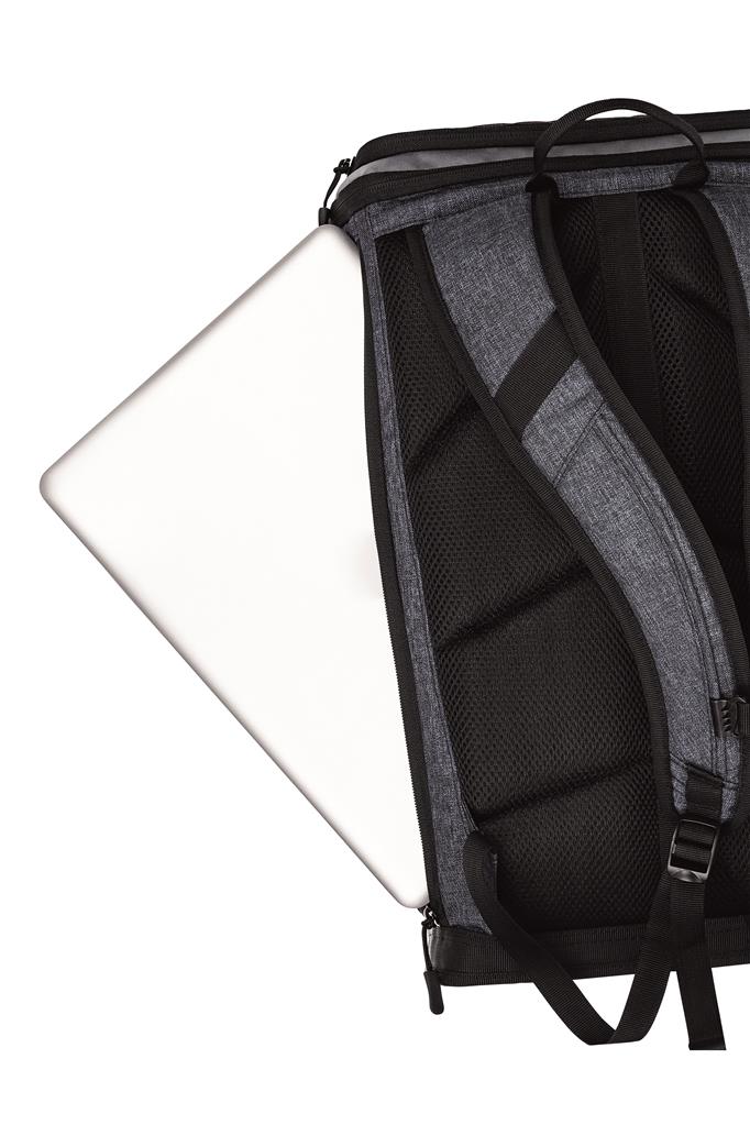 Dorr Stockholm Photo Backpack | 17" Laptop Pocket | Grey & Blue
