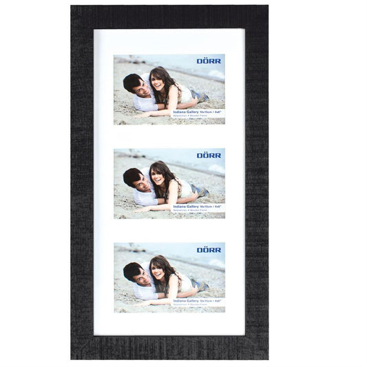 Indiana Horizontal Black Gallery Frame for 3 6x4 Photos