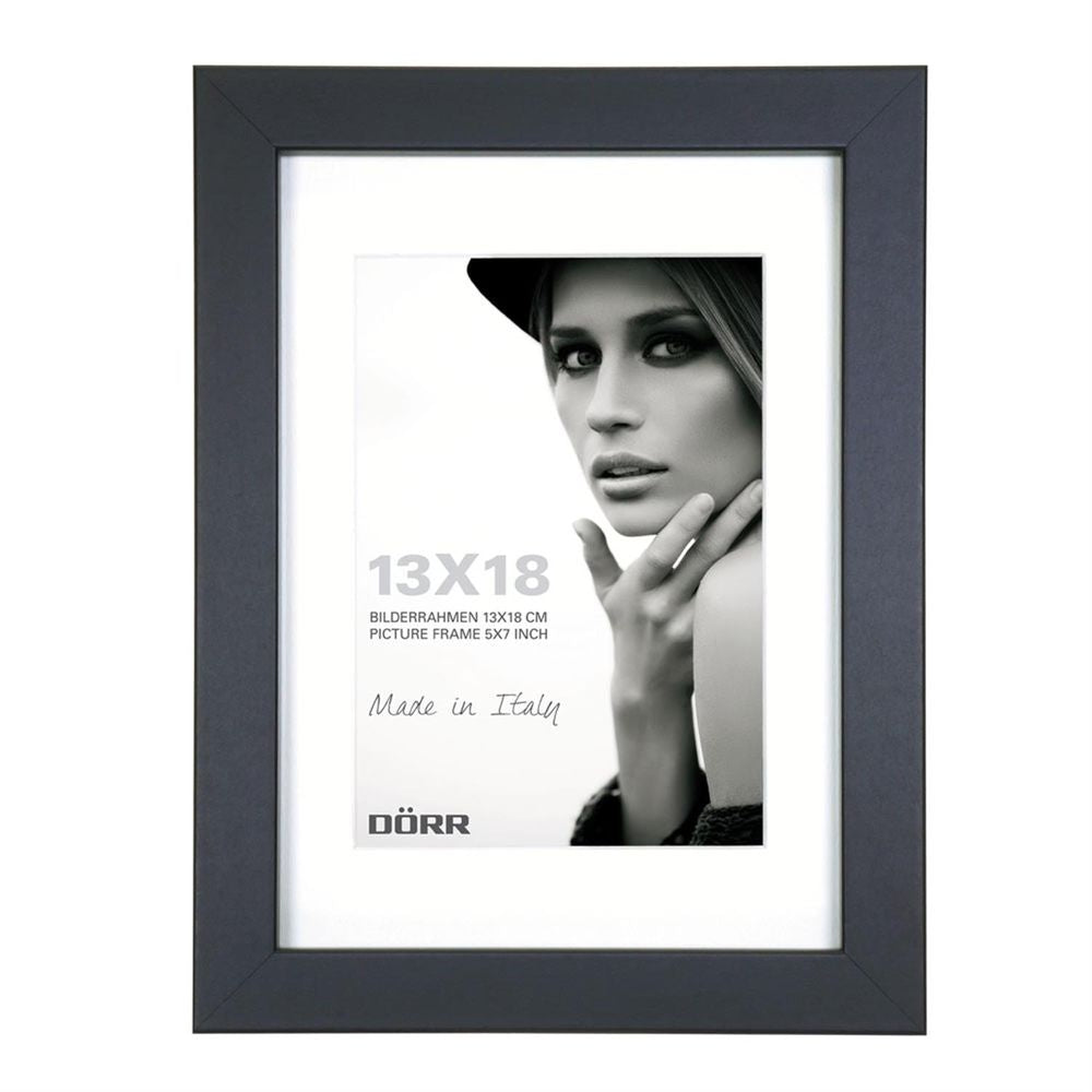 Dorr Bloc Black 7x5 inch Wood Photo Frame with 5x3.5 inch insert