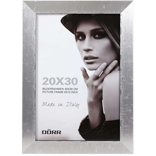 Dorr Milo Silver Effect Wooden 8x6 Photo Frame