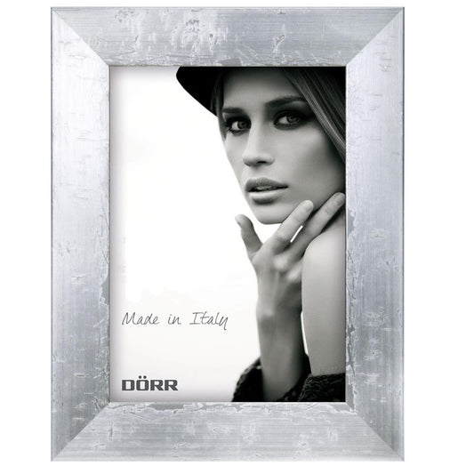 Dorr Milo Silver Effect Wooden 12x8 Photo Frame