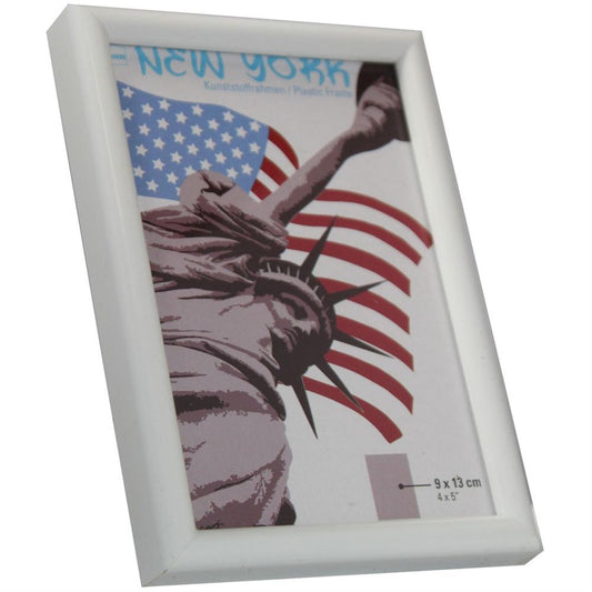 New York White Photo Frame - 9x13cm