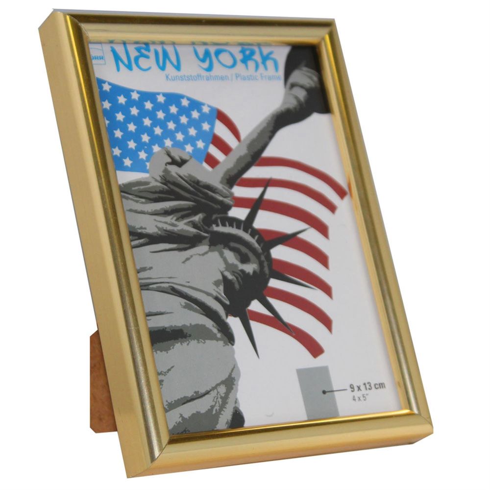 New York Gold Photo Frame - 9x13cm