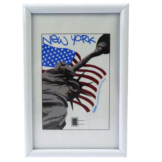 New York White Photo Frame - 10x15cm