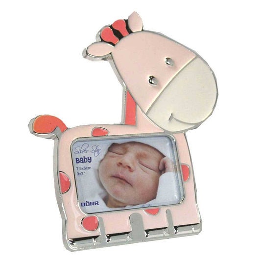 Silverstar Pink Giraffe Metal 3x2 Photo Frame