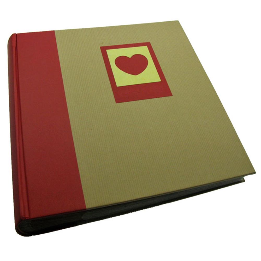 Green Earth Heart Slip In Photo Album for 200 6x4 Photos - Red