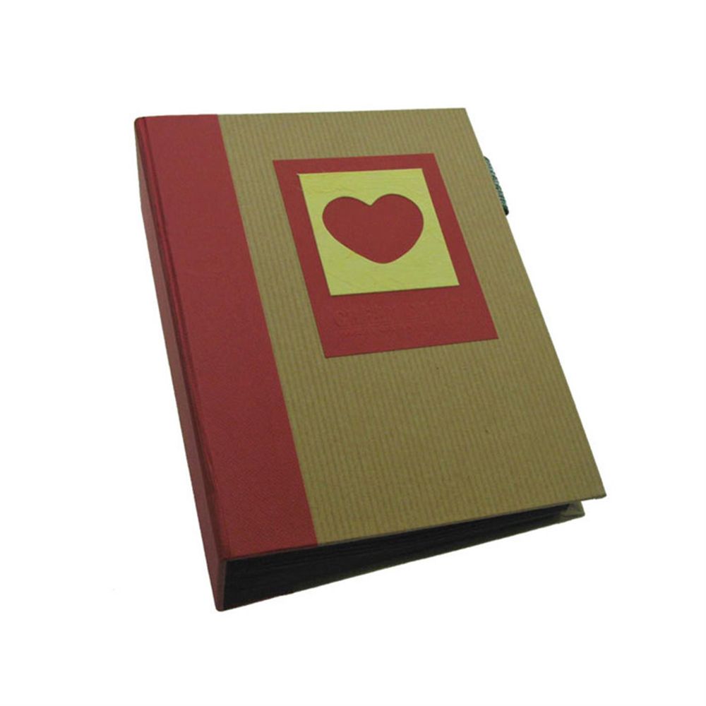 Green Earth Heart Mini Max Slip In Photo Album for 120 7x5 Photos - Red