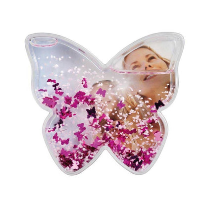 Dorr Butterfly Shaped Snow Globe with Glitter Butterflies