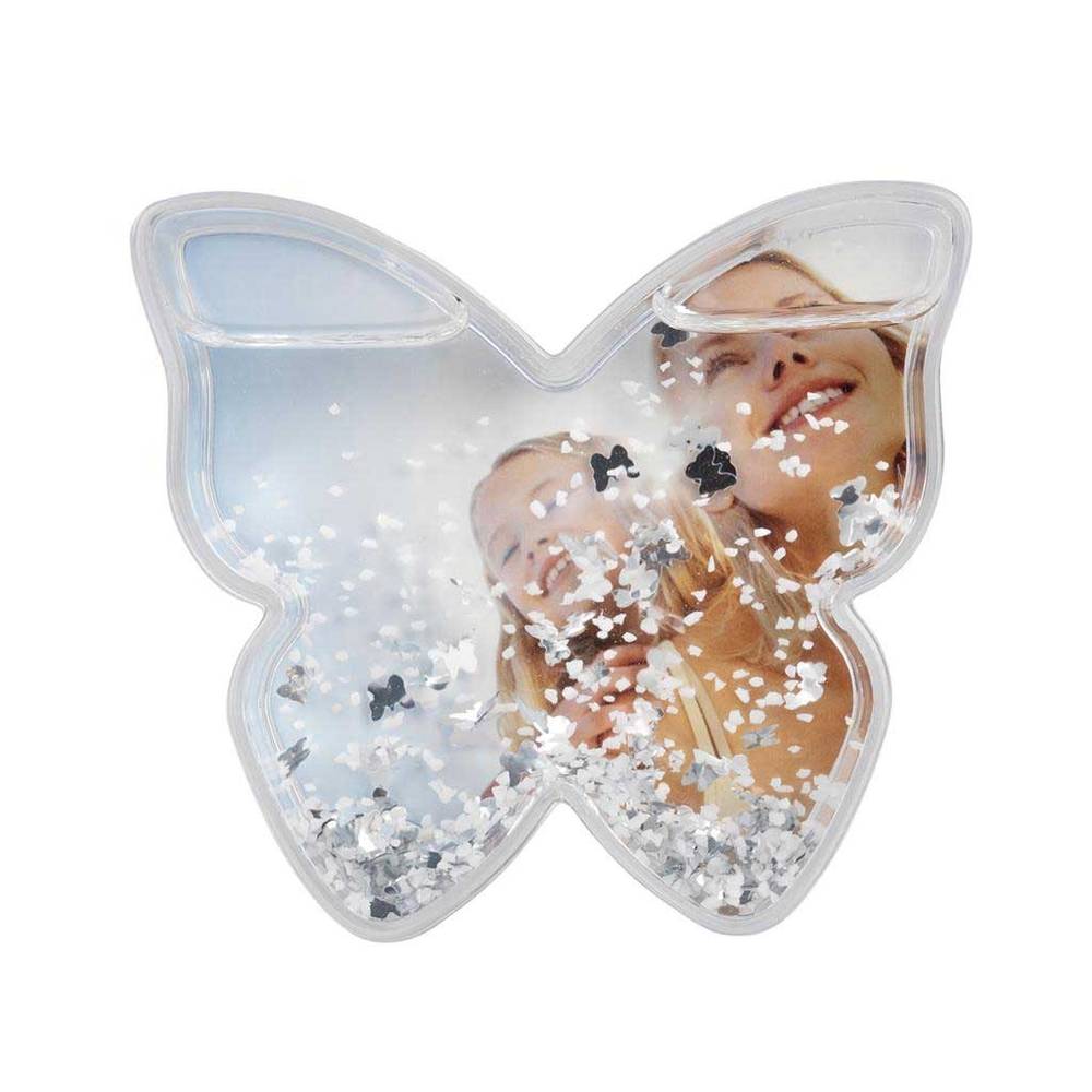 Dorr Butterfly Shaped Snow Globe with Glitter Butterflies