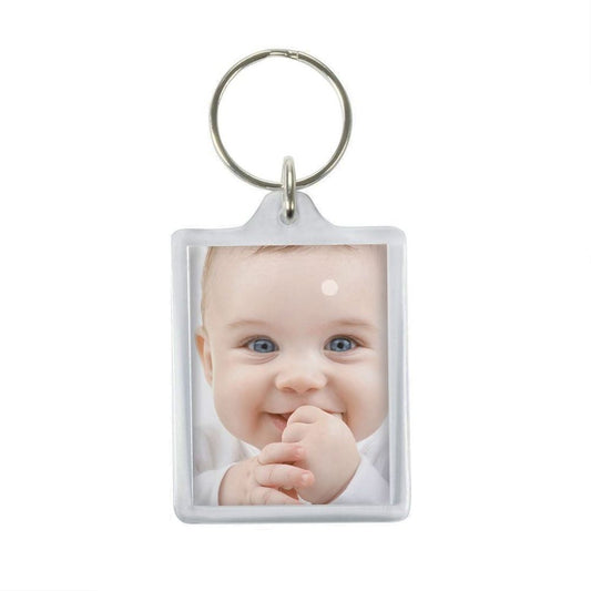 Blank Photo Keyring | Photo Keychain | 3.5 x 4.6 cm | Add Your Own Photo