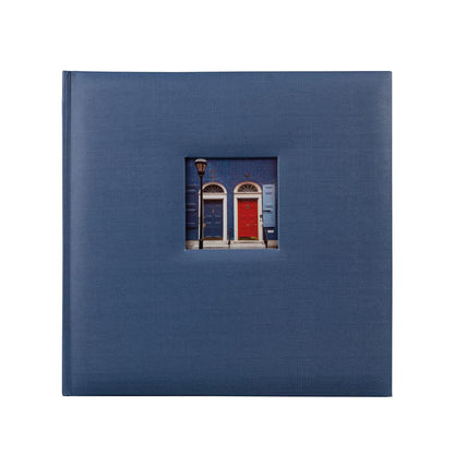 Window Blue Traditional Photo Album - 100 Sides Overall Size 12x11.5"