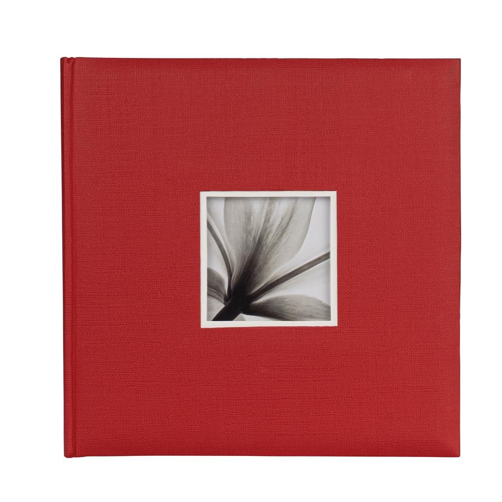Unitex Red 43x43 Traditional Book Bound Photo Albums 34 x 34cm - Red