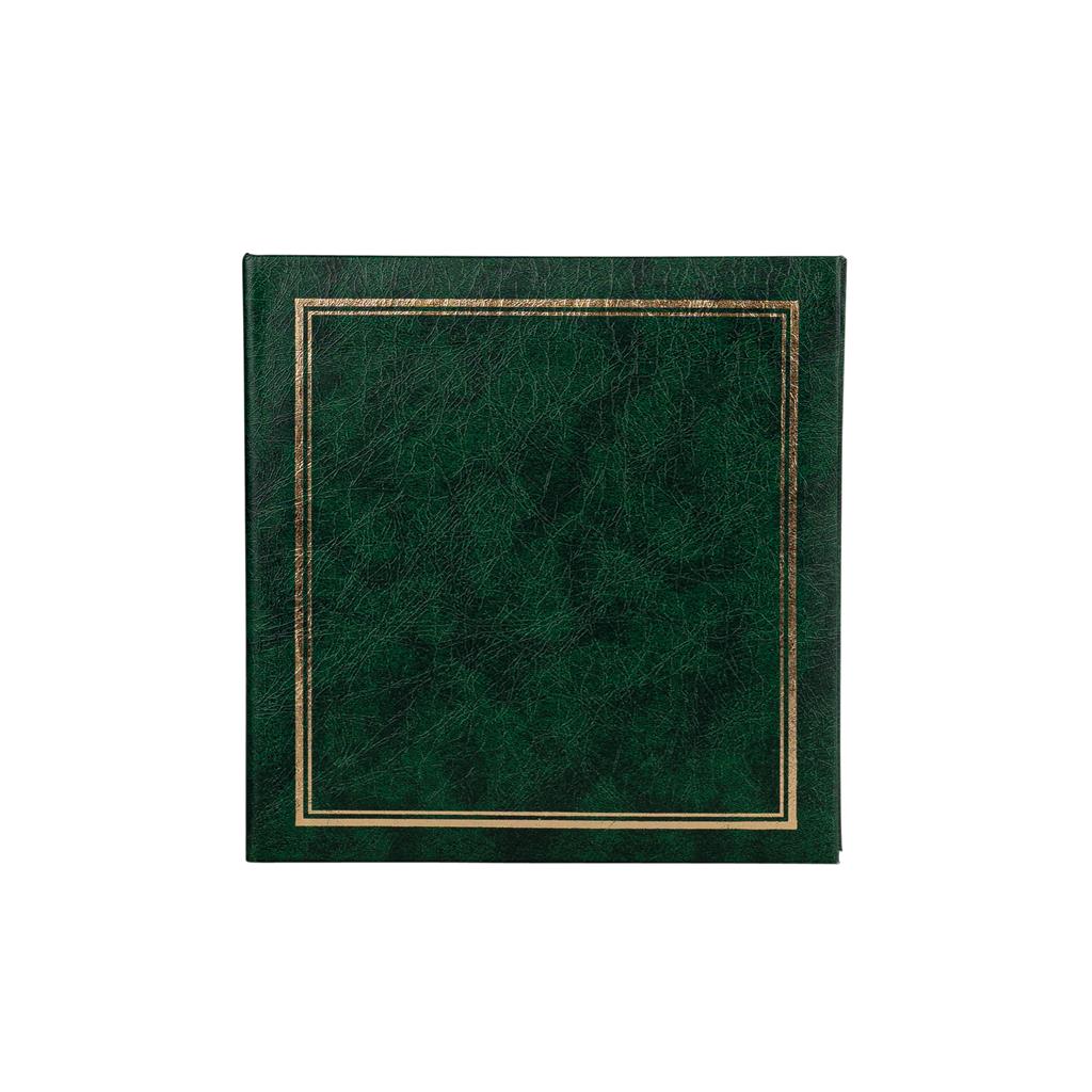 Classic Green 6x4 Slip In Photo Album - 200 Photos Overall Size 8.5" Square