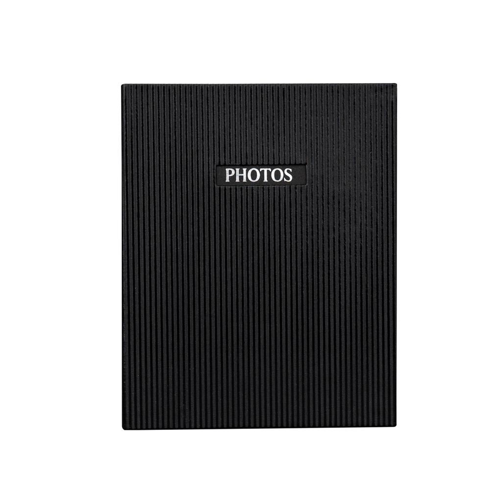 Elegance Black 7x5 Slip In Photo Album - 100 Photos Overall Size 7.5x6"