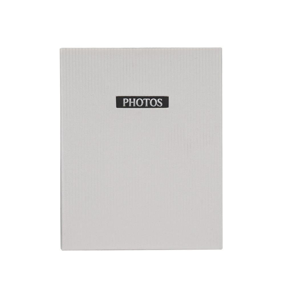 Elegance White 7x5 Slip In Photo Album - 100 Photos Overall Size 7.5x6"