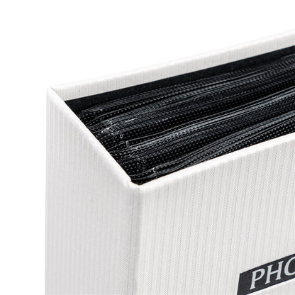 Elegance White 7x5 Slip In Photo Album - 100 Photos Overall Size 7.5x6"