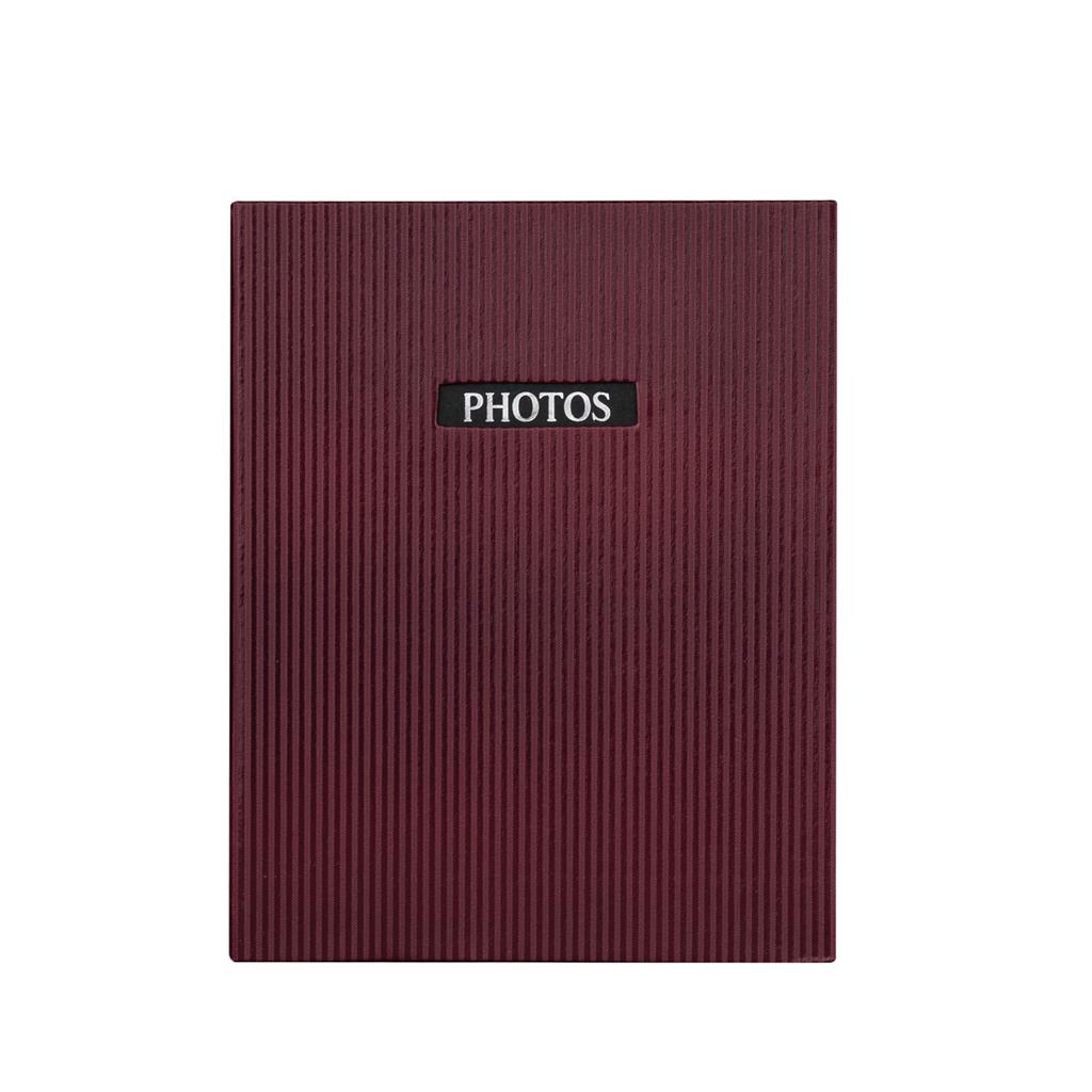 Elegance Red 7x5 Slip In Photo Album - 100 Photos Overall Size 7.5x6"