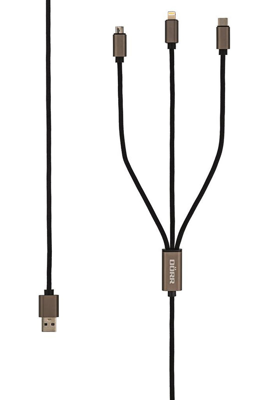 Dorr 35 CM USB Charging 3-in-1 Cable